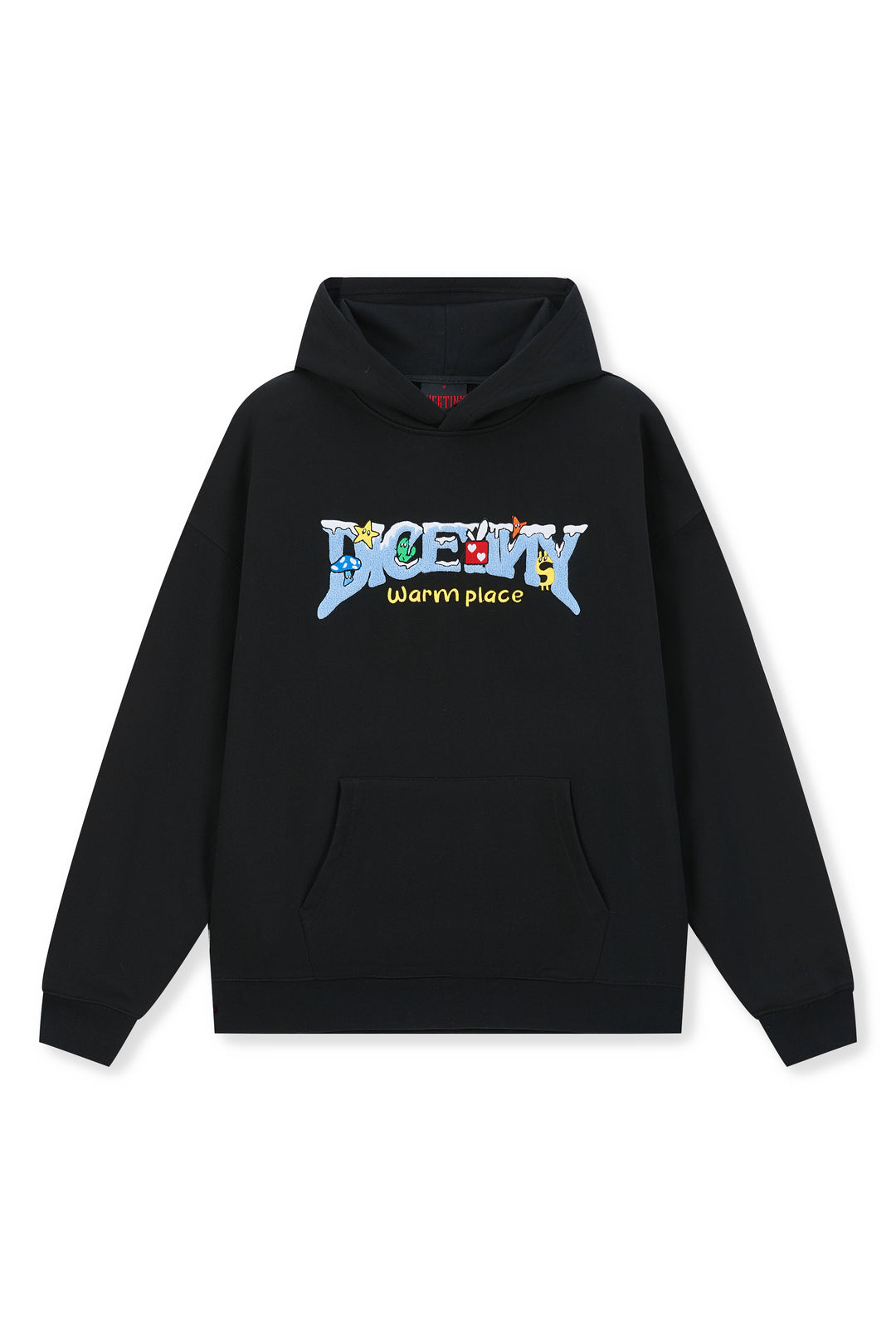 DICETINY Comics Logo 3D Embroidery Hoodie | Face 3 Face