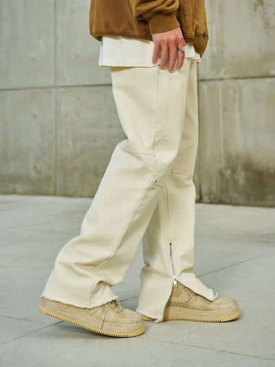 DICETINY Leg Zip Double Knee Work Pants | Face 3 Face