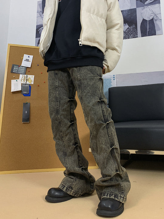 F3F Select Side Folds Micro Flare Denim Jeans