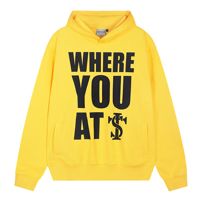 Small Town Kid WHERE YOU AT Slogan Hoodie | Face 3 Face