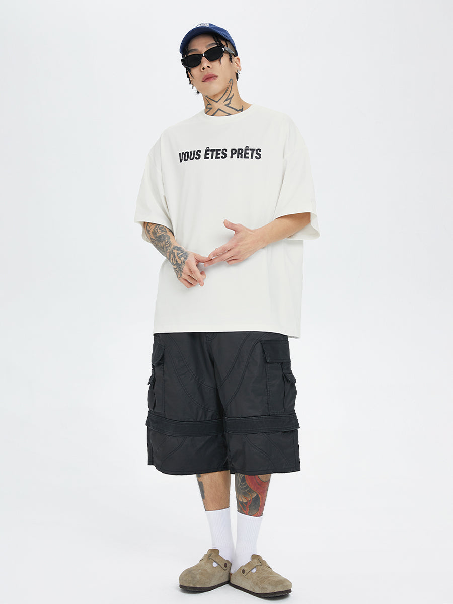 F2CE Basic Slogan Letter Printed Quick Dry Tee
