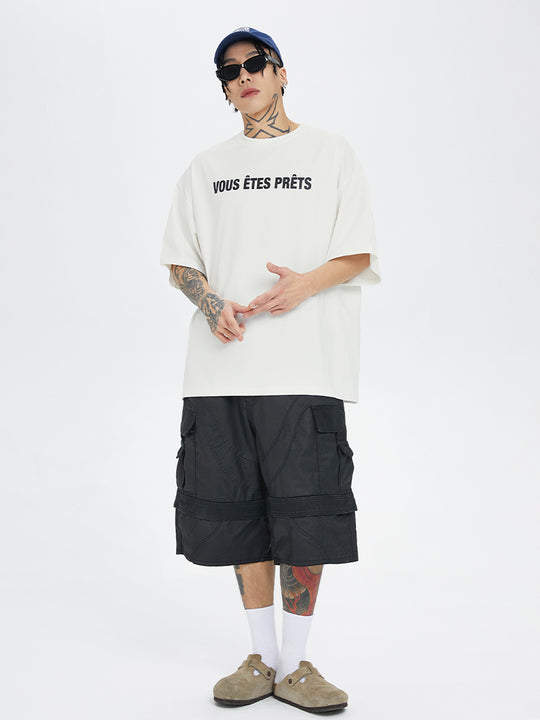 F2CE Basic Slogan Letter Printed Quick Dry Tee