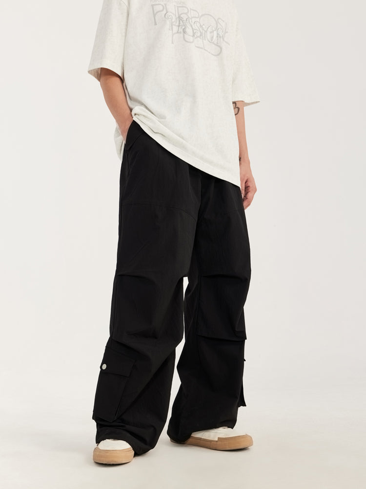 F3F Select Multi Pocket Pleated Wide Leg Work Cargo Pants