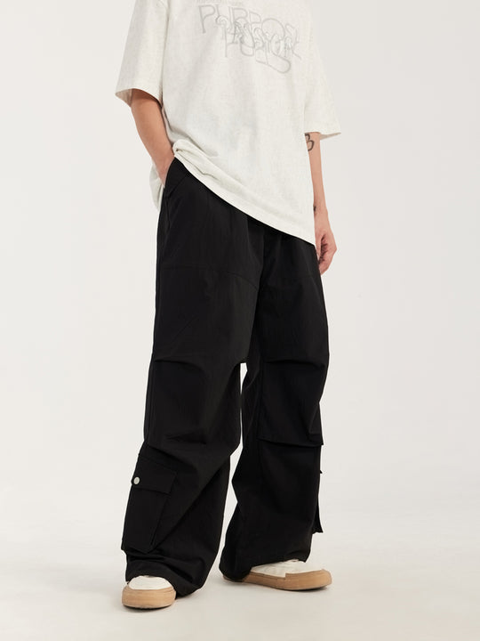 F3F Select Multi Pocket Pleated Wide Leg Work Cargo Pants