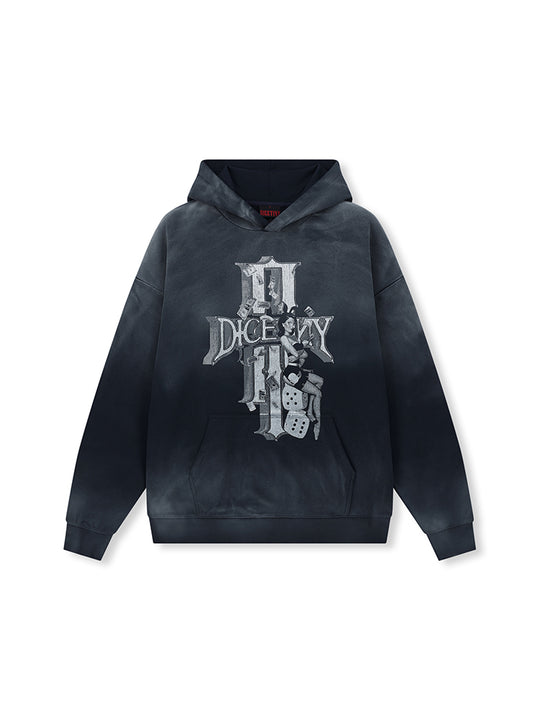 DICETINY Dice Empire Washed Hoodie | Face 3 Face