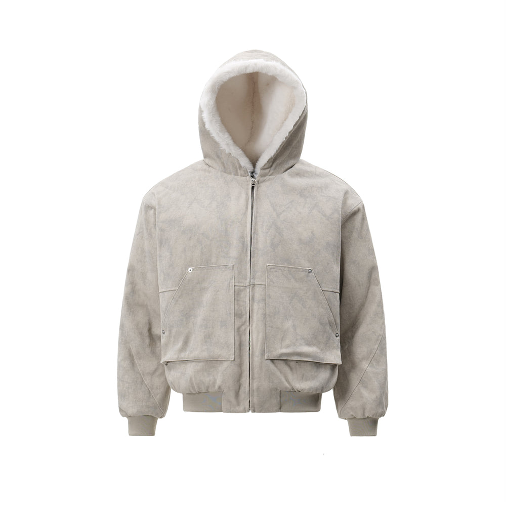 F3F Select Shaggy Fleece Lining 3D Pocket Hoodie Work Jacket | Face 3 Face