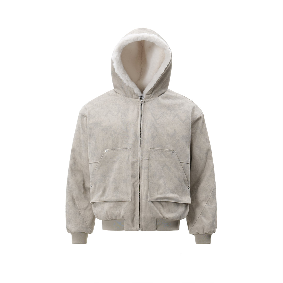 F3F Select Shaggy Fleece Lining 3D Pocket Hoodie Work Jacket | Face 3 Face