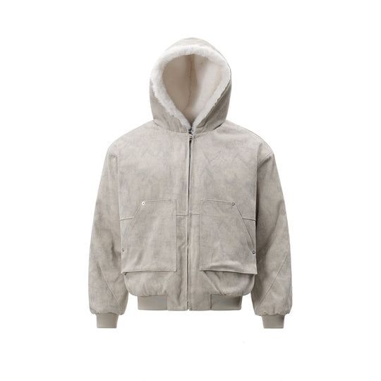 F3F Select Shaggy Fleece Lining 3D Pocket Hoodie Work Jacket | Face 3 Face