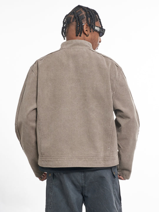 F3F Select Washed Denim Motorcycle Jacket | Face 3 Face