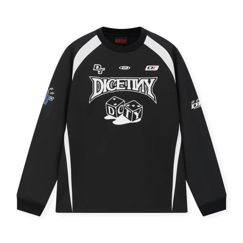 DICETINY Dice Logo Printing Long Sleeved Sports Jersey Tee | Face 3 Face