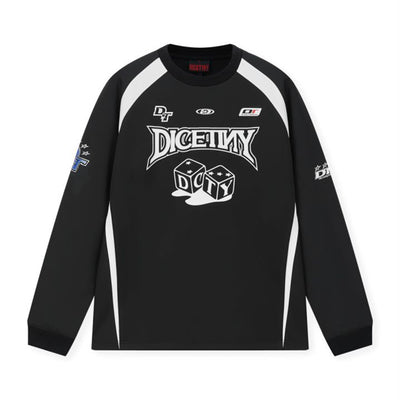 DICETINY Dice Logo Printing Long Sleeved Sports Jersey Tee | Face 3 Face