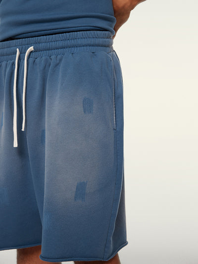 F3F Select Washed Distressed Cut Off Short Sweatpants