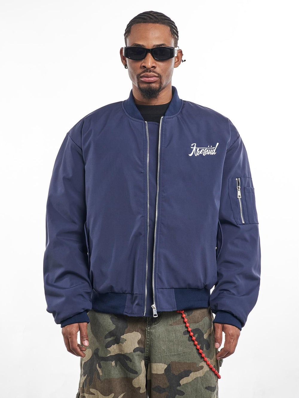 F3F Select Letters Embroidered MA-1 Bomber Jacket | Face 3 Face