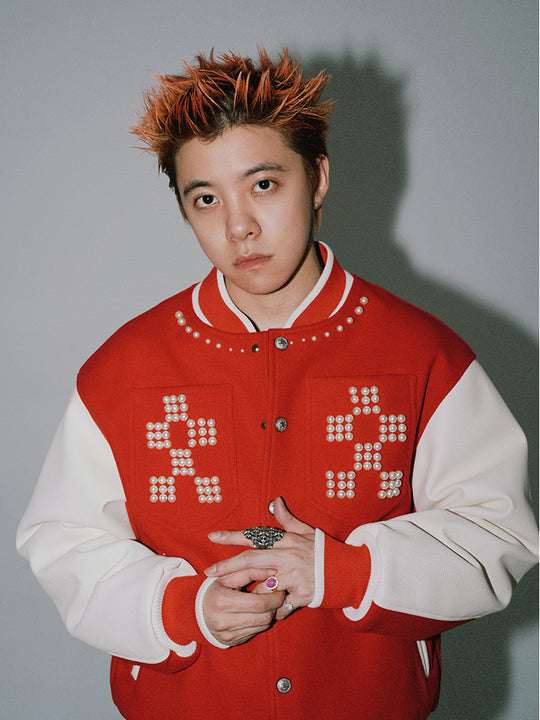 YADcrew Pearl Checkerboard Varsity Jacket | Face 3 Face