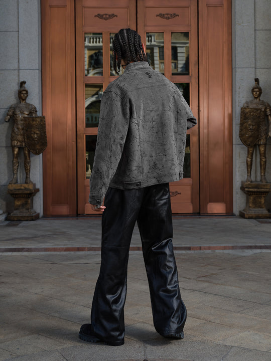 Small Town Kid Glossy Imitation Leather Pants | Face 3 Face