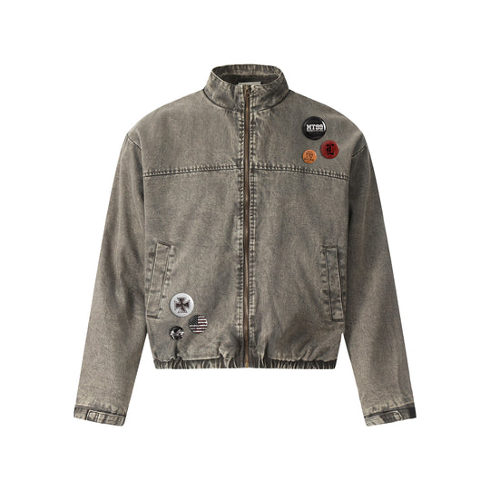 F3F Select Washed Denim Short Jacket | Face 3 Face