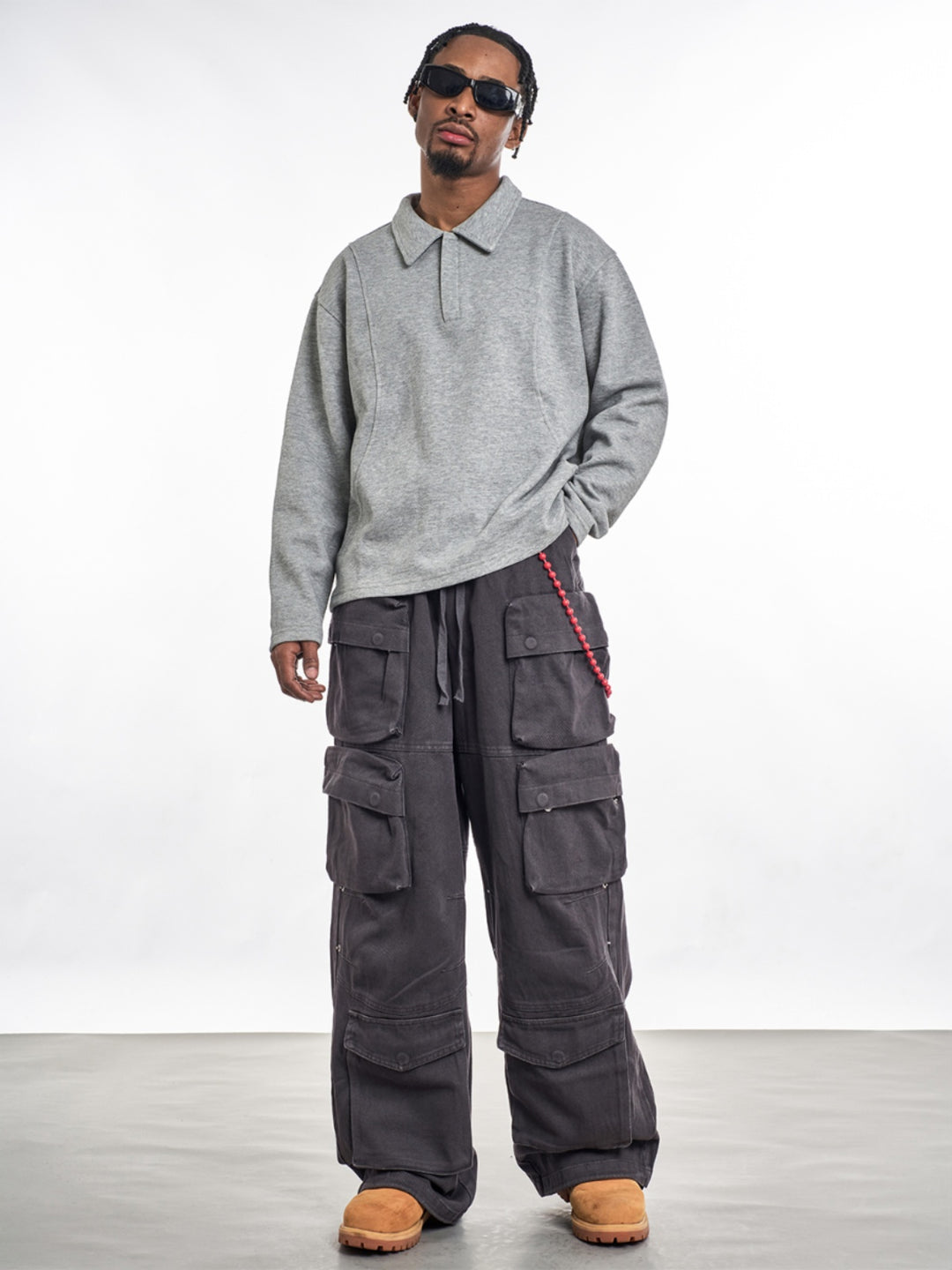 F3F Select Multi 3D Pockets Drawstring Utility Cargo Pants | Face 3 Face