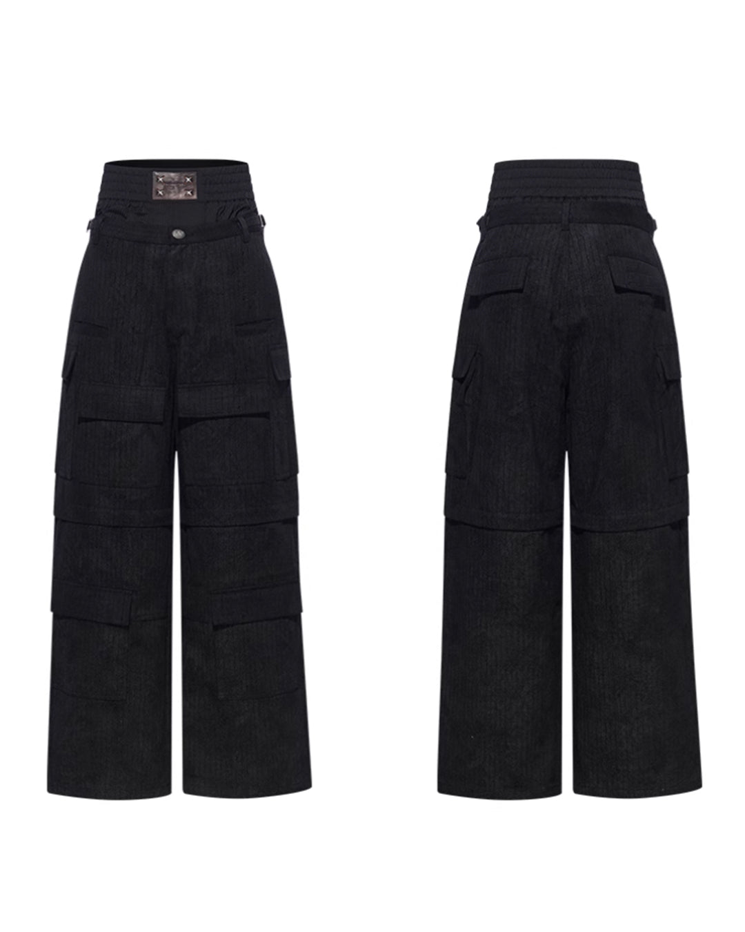 BLIND NO PLAN Removable Double-Waist Multi-Pocket Work Cargo Pants | Face 3 Face