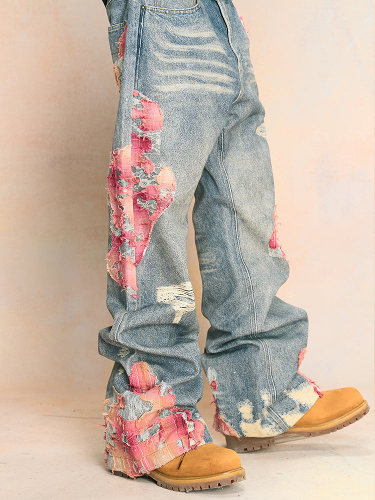 YADcrew Evening Lace Print Denim Jeans | Face 3 Face