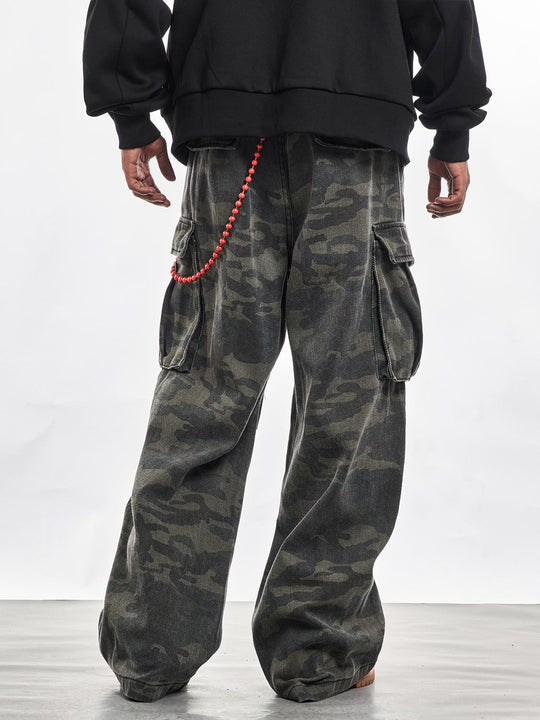 F3F Select Camouflage Baggy Oversize Pocket Cargo Pants | Face 3 Face