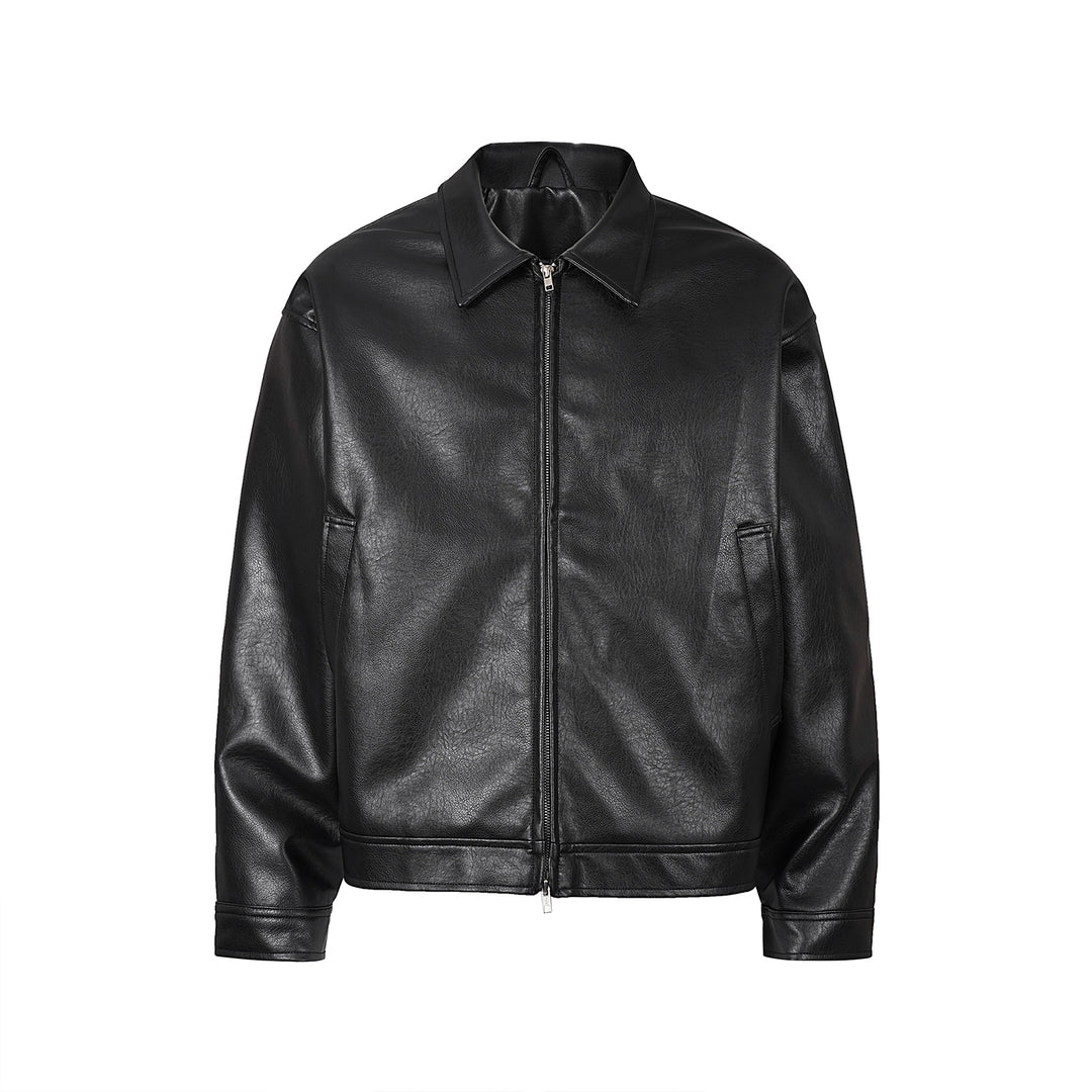 F3F Select Basic PU Leather Motorcycle Jacket | Face 3 Face