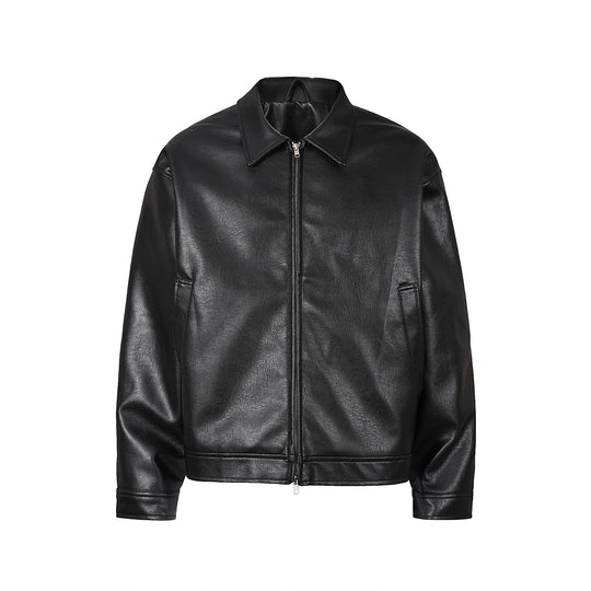F3F Select Basic PU Leather Motorcycle Jacket | Face 3 Face