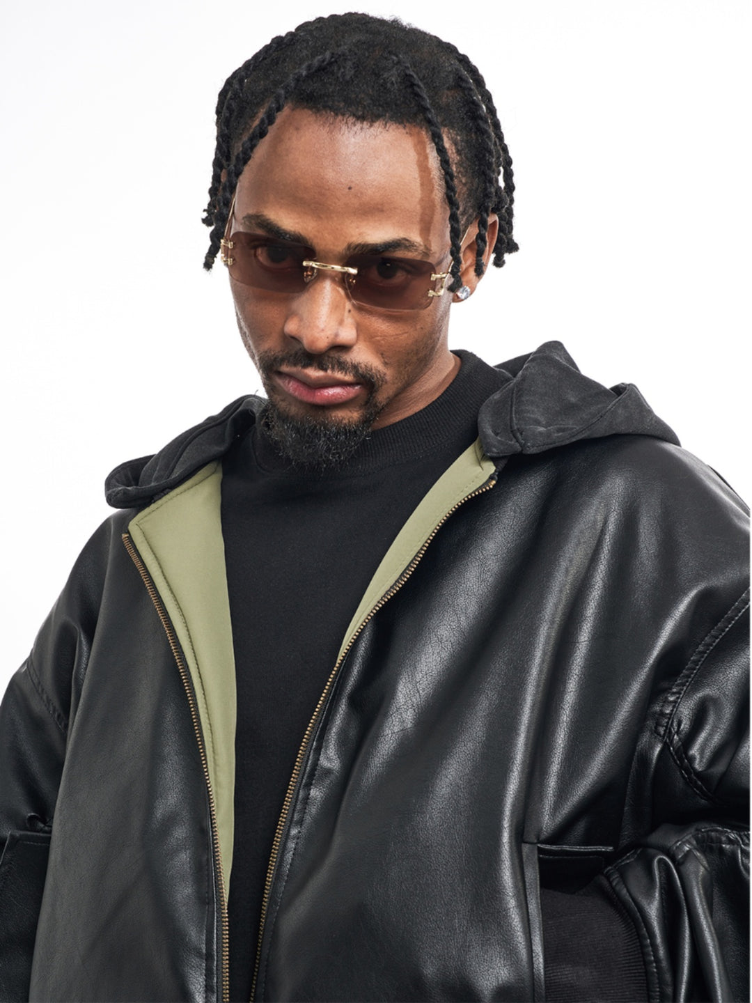 F3F Select Reversible PU Leather MA-1 Bomber Jacket | Face 3 Face