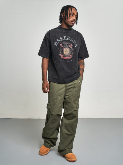 F3F Select Wide Leg Large Pocket Work Cargo Pants | Face 3 Face