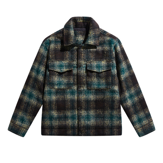 F3F Select Brushed Plaid CPO Shirt Jacket | Face 3 Face