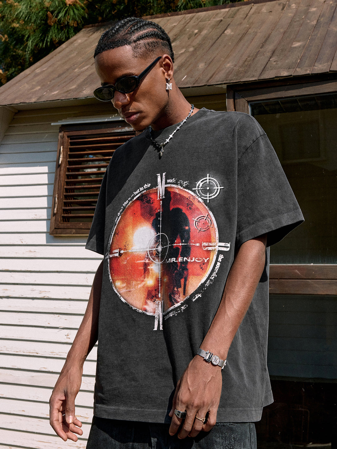 MEDM Washed Heat Set Oil Tee