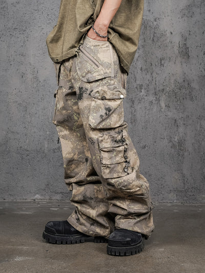 UNDERWATER Desert Camouflage 3D Cut Multi Pocket Work Cargo Pants | Face 3 Face