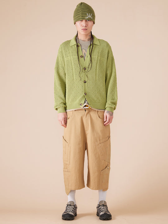 EVILKNIGHT(EK) Polka Dot Openwork Cross Knight Jumpers Cardigan