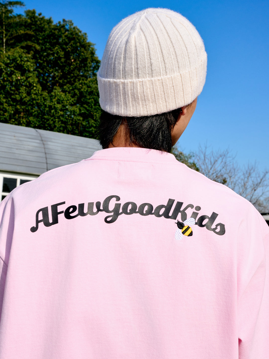 AFGK Floral Letter Embroidery Tee