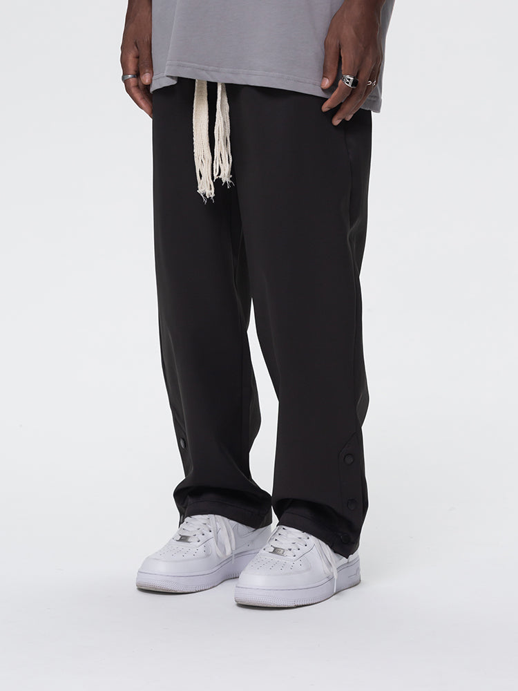 UNTILWERICH Drawstring Buttoned Athletic Pants | Face 3 Face