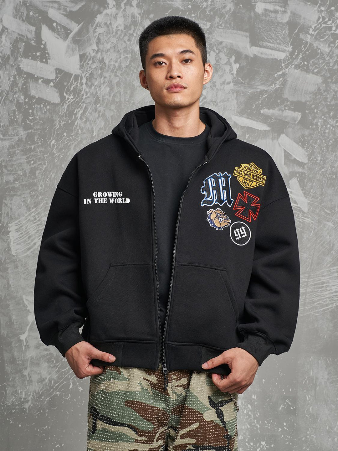 F3F Select 99 Embroidered Zip Up Hoodie | Face 3 Face