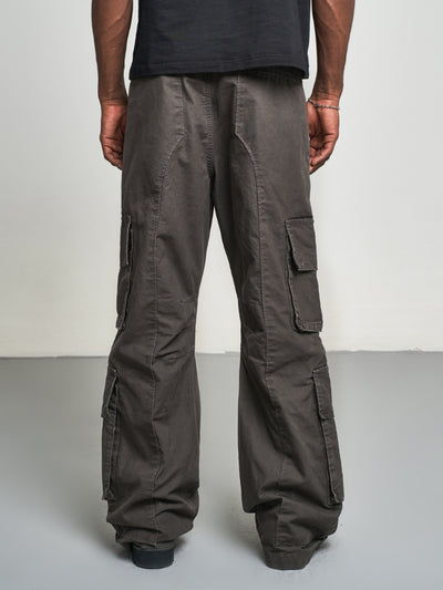 F3F Select Washed Patchwork Baggy Cargo Pants | Face 3 Face