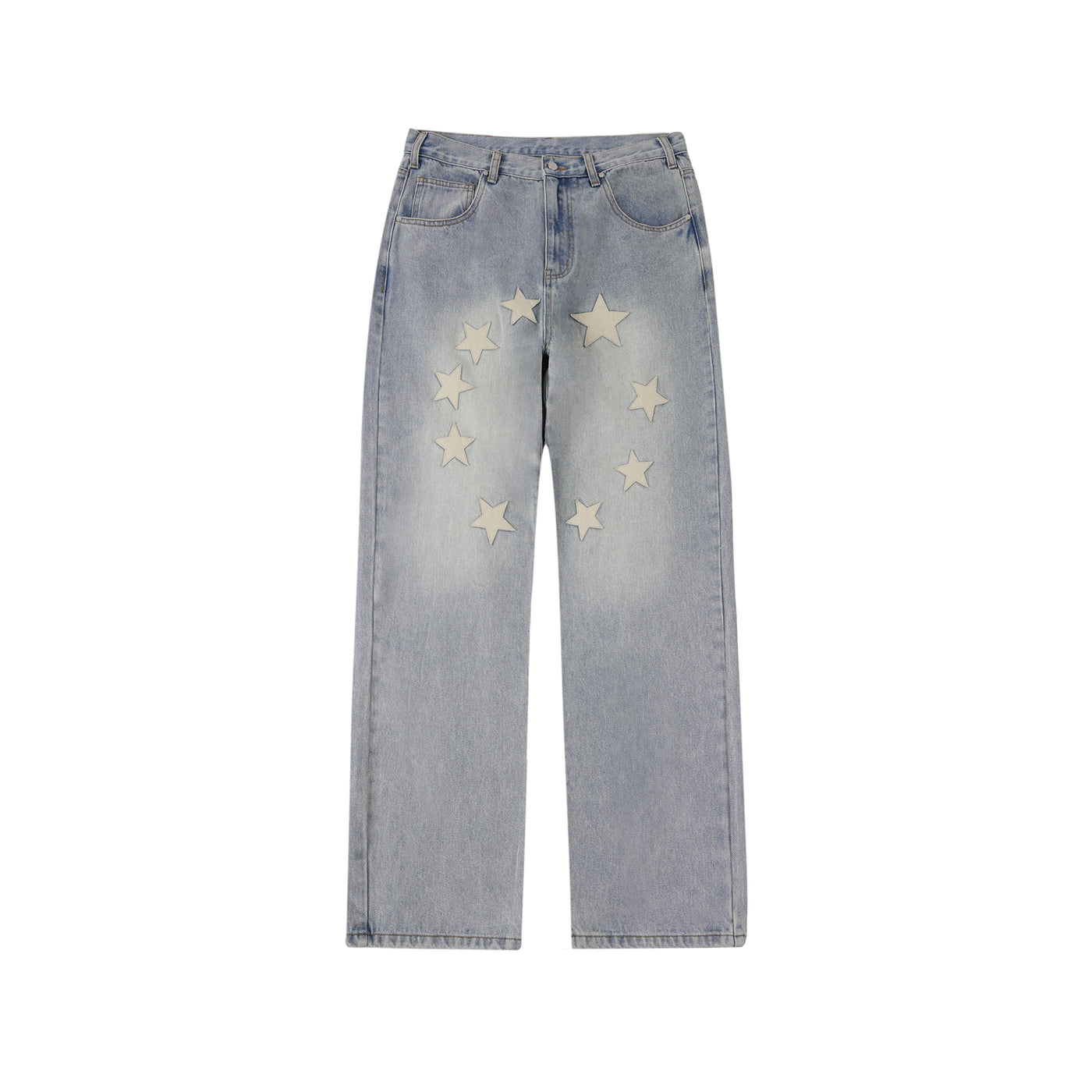 S45 Star Patch Washed Jeans | Face 3 Face