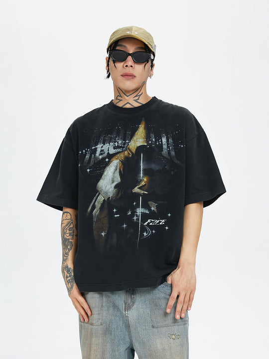 F2CE Washed Vintage Mage Printed Tee