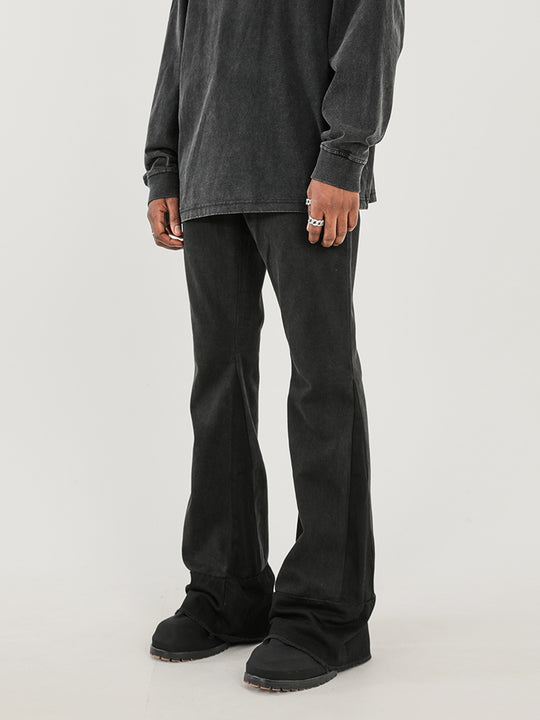 F3F Select Design Stitching Black Flare Jeans