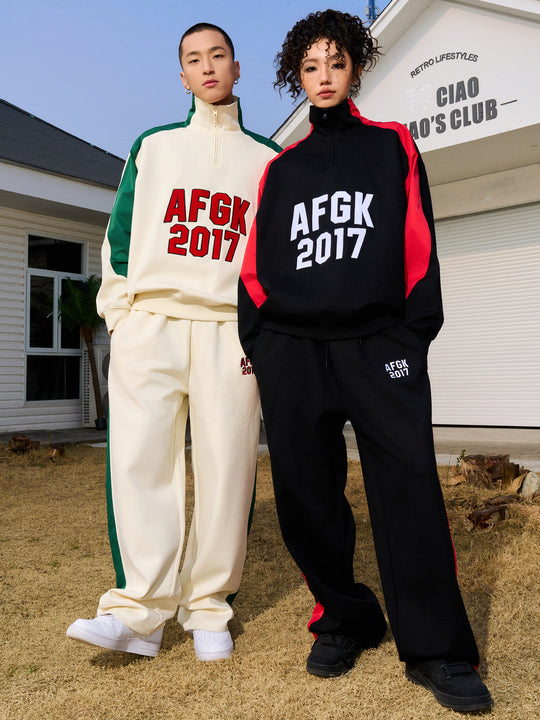 AFGK Patchwork Color Blocking Sweat Pants