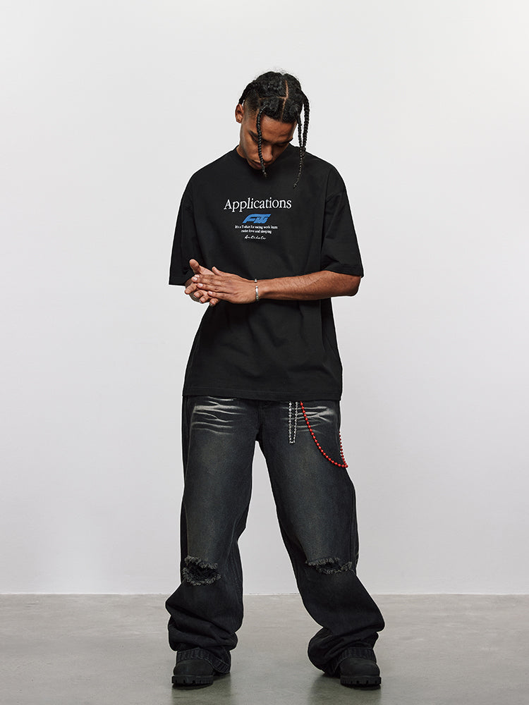 ANTIDOTE Logo Typography Letters Printed Tee