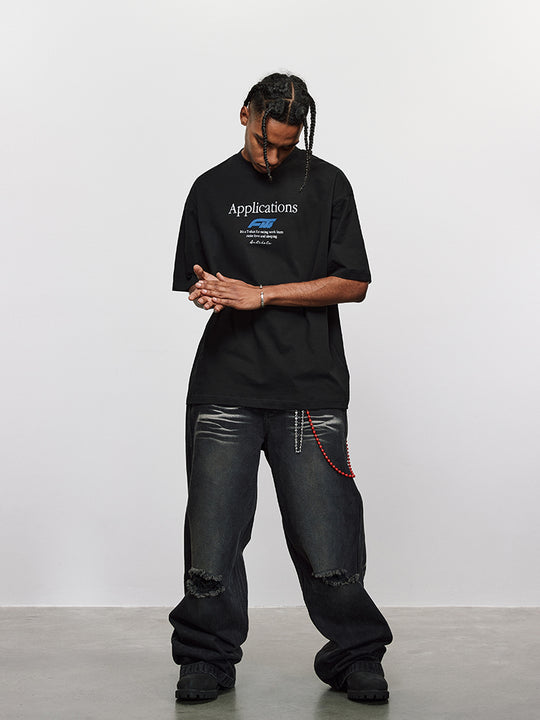 ANTIDOTE Logo Typography Letters Printed Tee