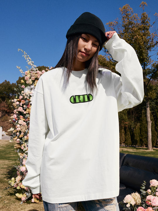 MEDM Basic Capsule Logo Letters Long Sleeved Tee