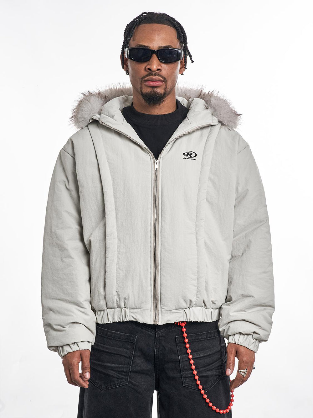 F3F Select Fur Hoodie Puffer Flight Jacket | Face 3 Face