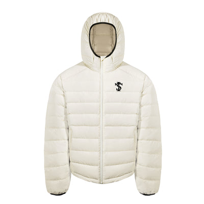 Small Town Kid Basic Logo Embroidery Lightweight Down Jacket | Face 3 Face