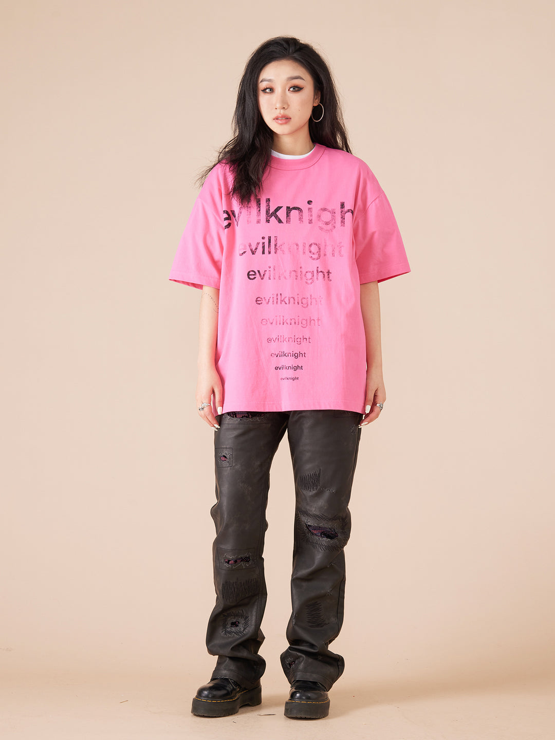EVILKNIGHT(EK) Slogan Printed Tee