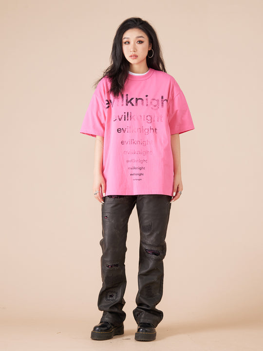 EVILKNIGHT(EK) Slogan Printed Tee