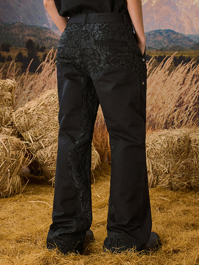 YADcrew Lava Texture Stitching Pants | Face 3 Face