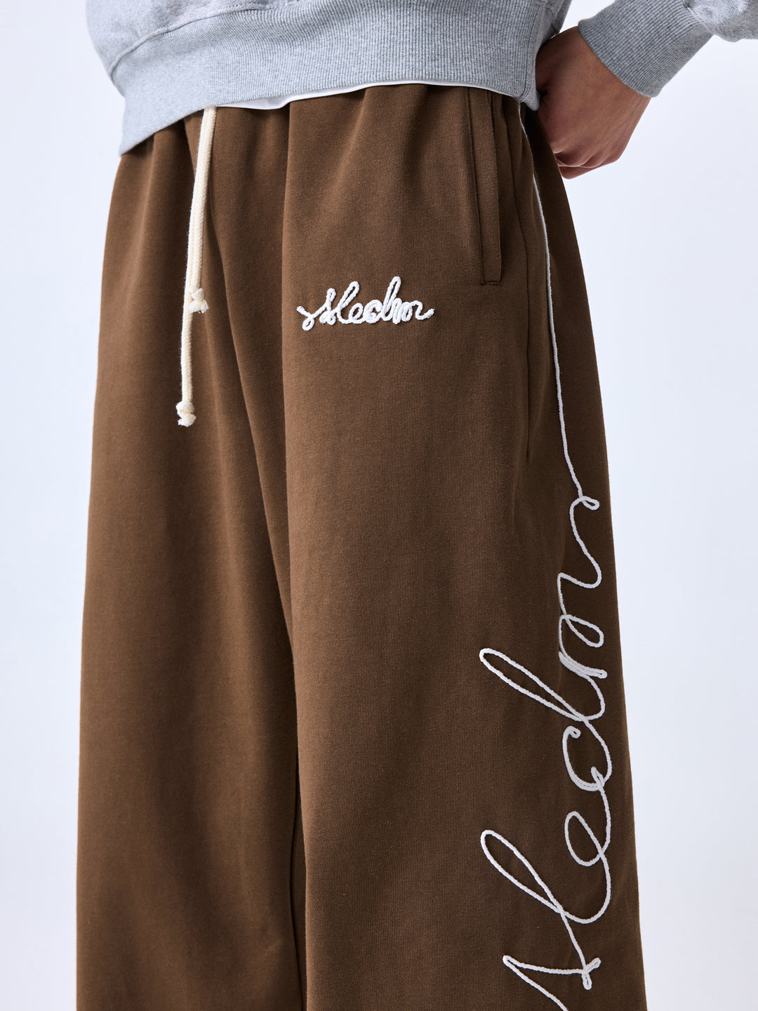 MEDM Basic Letters Embroidered Pants