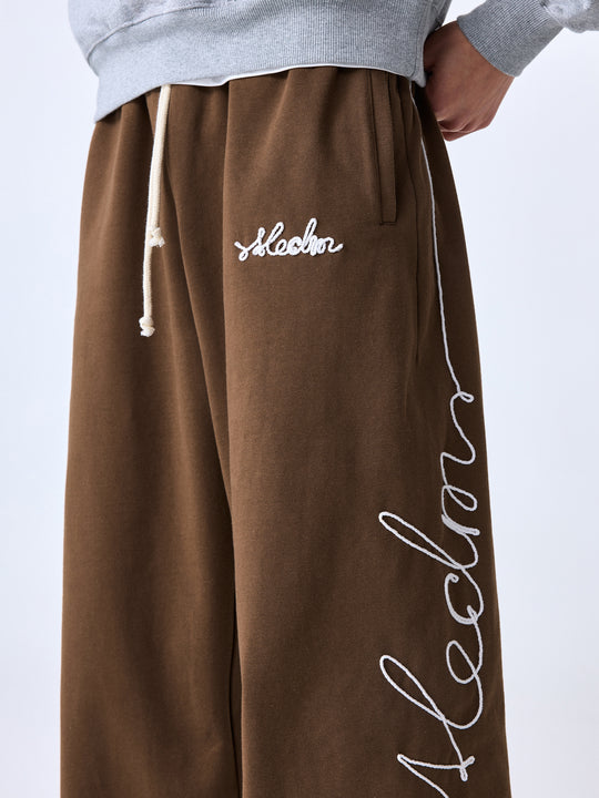 MEDM Basic Letters Embroidered Pants